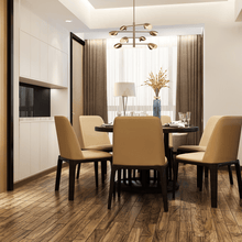 Load image into Gallery viewer, 8 - Light Chandelier Ceiling Light, Curved Disk Shades, Brass Finish Hardware, Width 33.5&quot; Height 18.5&quot;, 120V, Bulb Type B10, Socket type E12, Max wattage Per Socket 60W - LEDMyPlace