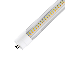 Load image into Gallery viewer, T8 8ft LED Tube/Bulb - 48w/40w/36w/32w Wattage Adjustable, 130lm/w, 3000k/4000k/5000k/6500k CCT Changeable, Clear, FA8 Single Pin, Double End Power - Ballast Bypass.