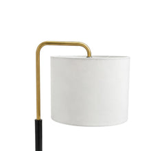 Load image into Gallery viewer, 12″D x 23″H Modern Desk Lamp with White Linen Shade – Black or Brushed Brass Finish - 4 Pack