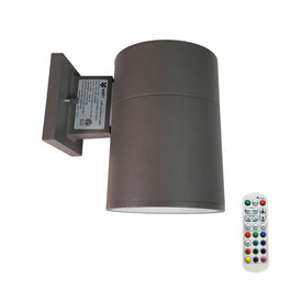 LED Outdoor Single Sided Light With Remote, RGBW, Cylinder, 36W, AC100-277V, IP65, ETL CE RoHS Approval, Outdoor Wall Lights