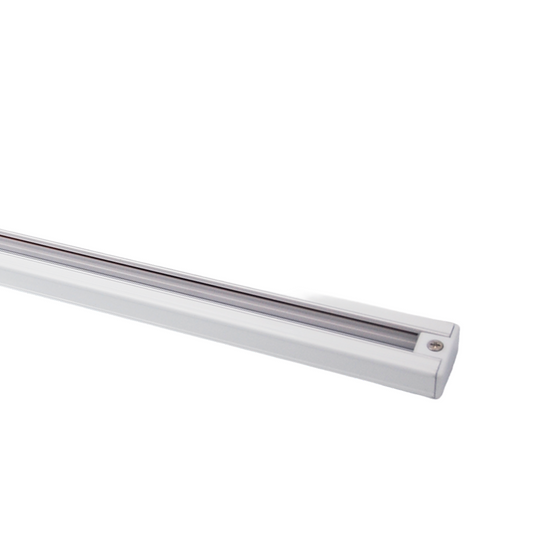 4FT Track Lighting ,Single Circuit 3-Wire System with End Cap, White Finish with 2438mm Track