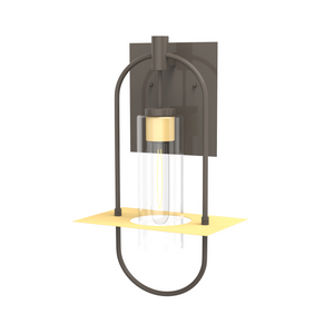 Smyth Indoor Wall Sconce, E26 Socket 1X60W, Clear Glass, Bronze,  22 1/4" H x 12 1/2" W, Extends 7 1/2" from the wall