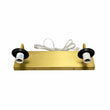 Load image into Gallery viewer, 18″W x 10″H x 8″E Burnished Brass Double Wall Sconce with Dual Frosted White Acrylic Shades and 2×E26 Rocker-Switch Lights - 2 Pack