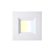 Load image into Gallery viewer, 6&quot; Square LED Downlight, 15W, 5CCT Changeable: 2700K/3000K/3500K/4000K/5000K, 120V AC, Baffle Aluminum Trim, Damp Location