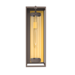 Load image into Gallery viewer, 1-Light, 21-Inch Bronze Outdoor Rectangular Wall Light, E26 Socket 1X60W, Clear Glass, 21&quot; H x 7&quot; W, Extends 6&quot; from the wall