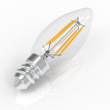 Load image into Gallery viewer, 4W Filament LED Bulb, 2700K, 360LM, 120V/60Hz, 4short filament, E12 Base, Dimmable, Clear Glass, LED Candelabra Light Bulbs