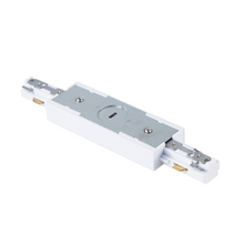 Load image into Gallery viewer, 120-Volt H Track Lighting Single Circuit 3-Wire Track Connector in White Finish