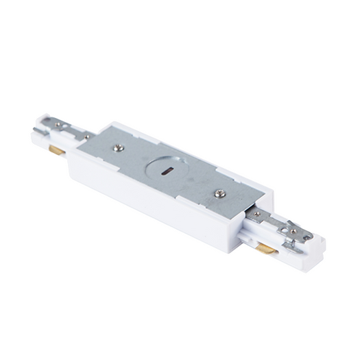 120-Volt H Track Lighting Single Circuit 3-Wire Track Connector in White Finish