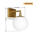 Load image into Gallery viewer, 6.5″W x 10″H x 8″E Burnished Brass Wall Sconce with Frosted White Acrylic Shade and E26 Rocker-Switch Light - 4 Pack