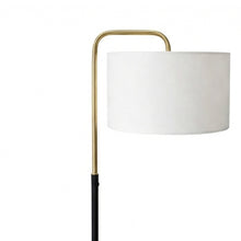 Load image into Gallery viewer, 15″W x 60″H Floor Lamp with White Linen Shade – Black or Brushed Brass Finish - 2 Pack