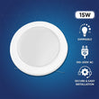 Load image into Gallery viewer, Round Surface Mount Disk Light: 5 in. and 6 in. LED Recessed Lighting, 15W, Triac Dimming, ETL and Energy Star Listed, Ideal for Family Rooms, Kitchens, Hallways, Basements