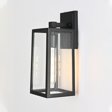 Load image into Gallery viewer, 1-Light, Wall Mount Light with Clear Glass, Black, Wall Lamp for Outside House