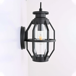 Wall Lamp Sconce for Garage Courtyard Corridor Hallway Doorway Porch Entryway Patio or Indoor, Outside Wall Light Fixture with Waterproof Shade, Matt Black