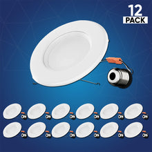 Load image into Gallery viewer, Baffle-trimmed 5 in. and 6 in. Recessed LED Downlight: 15W, 1100LM, Dimmable, Energy Star &amp; ETL Listed, Easy Retrofit Installation - LED Can Lights