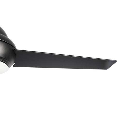 KENDRICK 52 inch 3-Blade Best Ceiling Fan with LED Light Kit & Remote Control - Black/Black