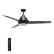 Load image into Gallery viewer, KENDRICK 52 inch 3-Blade Best Ceiling Fan with LED Light Kit &amp; Remote Control - Black/Black