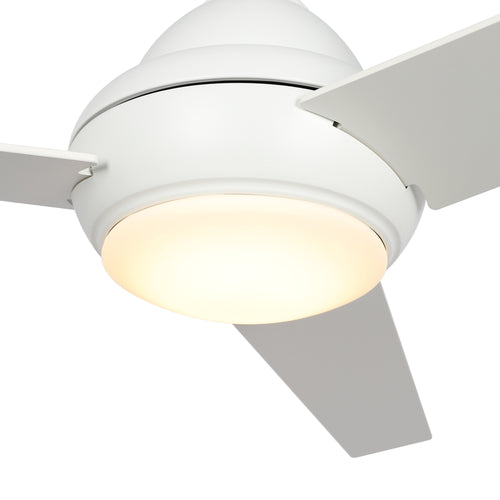 KENDRICK 52 inch 3-Blade Best Ceiling Fan with LED Light Kit & Remote Control - White/White