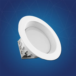 Round 8-Inch LED Recessed Ceiling Mount Light with Built-In Junction Box and Baffle Trim: 30W, 2250LM, Dimmable