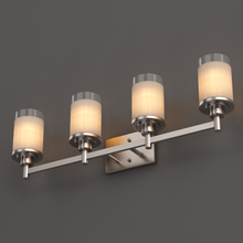 Load image into Gallery viewer, Cylinder Shape Bathroom Vanity Lights with Frosted Glass Shades, E26 Base, UL Listed for Damp Location, 3 Years Warranty