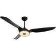 Load image into Gallery viewer, Fletcher 60 Inch 3-Blade Best Smart Ceiling Fan With Led Light Kit &amp; Remote - Black/Black