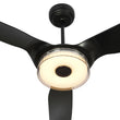 Load image into Gallery viewer, Fletcher 60 Inch 3-Blade Best Smart Ceiling Fan With Led Light Kit &amp; Remote - Black/Black