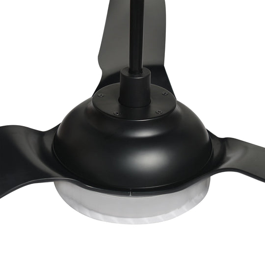 Fletcher 60 Inch 3-Blade Best Smart Ceiling Fan With Led Light Kit & Remote - Black/Black