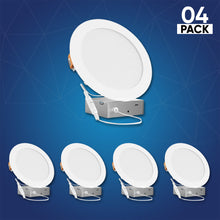 Load image into Gallery viewer, 6&quot; 12W LED Slim Panel Recessed Ceiling Light CCT 2700k 3000K 3500K 4000K 5000K, with Junction Box, Round