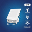 Load image into Gallery viewer, Square 6-Inch LED Recessed Lighting with Junction Box: 12W, 900LM, Suitable for Damp Locations, ETL and Energy Star Listed, Dimmable LED Downlight