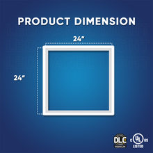 Load image into Gallery viewer, 2x2 FT LED T-Bar Panel Light, 20W/30W/40W Wattage adjustable, 3000K/4000K/5000K CCT Changeable, 4800LM, &gt;80 CRI, Dimmable, ETL, DLC Listed, For Offices, Schools, Hospitality, Retail