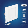 Load image into Gallery viewer, Square 6-Inch LED Recessed Lighting with Junction Box: 12W, 900LM, Suitable for Damp Locations, ETL and Energy Star Listed, Dimmable LED Downlight