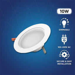 10W Dimmable 4-Inch LED Recessed Lighting with ETL Listing and Baffle Trim: Ideal Downlights for Closets, Kitchens, Hallways, and Basements