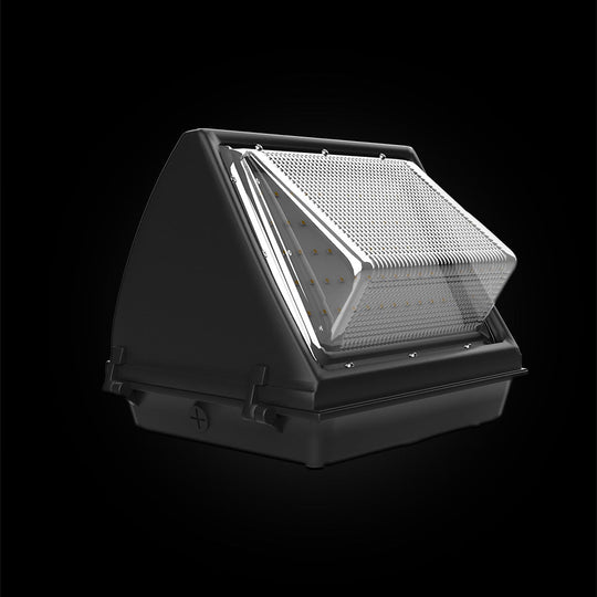 80W LED Wall Pack Light With Photocell Sensor; 10200 Lumens 5700K Bronze Finish; Forward Throw