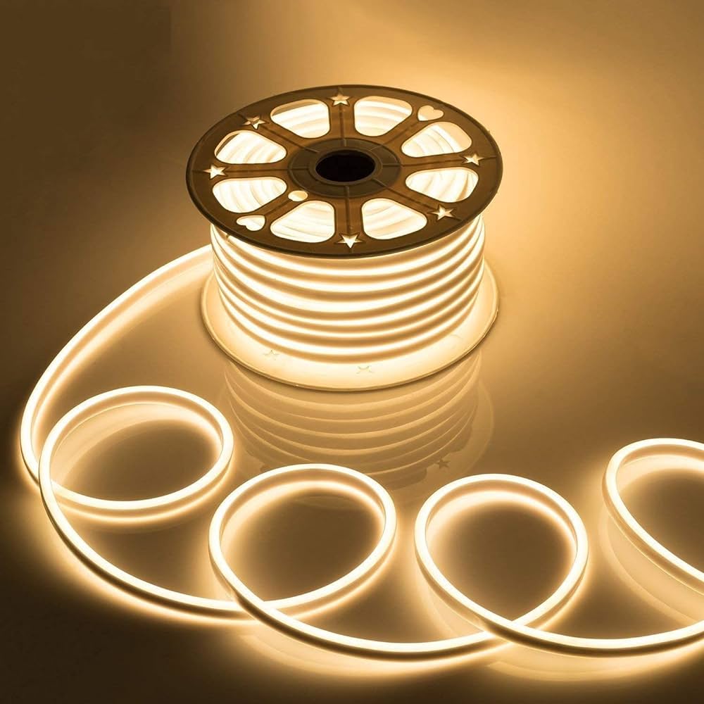 51 Feet/165 Feet LED Neon Rope Light, 120V, UL Listed (white)