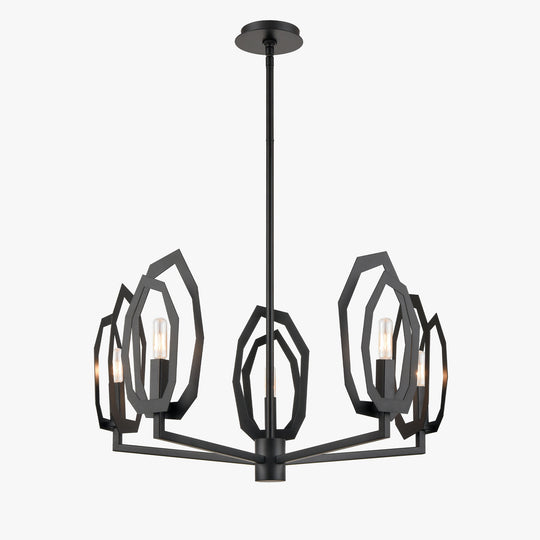 5-Light 16" Pendant Light in Matte Black Finish