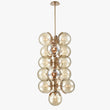 Load image into Gallery viewer, 16-Light Modern Glass Ball Bubble Chandelier New Brass Finish Hardware with Mercury Glass, E12 Base