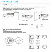 Load image into Gallery viewer, LED Barn Light w/ 3-pin NEMA Photocell, 72/96/120 Wattage Adjustable &amp; 3000K/4000K/5000K CCT Tunable, 120-277V, Dusk to Dawn IP65 Waterproof