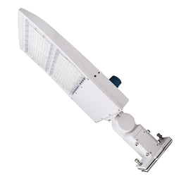 300W LED Parking Lot Pole Light Fixtures With Photocell 5700K, 42000 Lumens Universal Mount and White