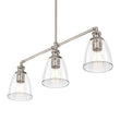 Load image into Gallery viewer, 3-Lights Bell Shape - Pendant Lights for Kitchen Island, E26 Base, Clear Glass Shade, UL Listed