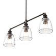 Load image into Gallery viewer, 3-Lights Bell Shape - Pendant Lights for Kitchen Island, E26 Base, Clear Glass Shade, UL Listed