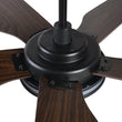 Load image into Gallery viewer, Explorer 52 In. Indoor/outdoor Wi-Fi Best Smart Ceiling Fan with Light &amp; Remote, Works with Alexa/Google Home, Black/dark Wooden Pattern (5-Blade)