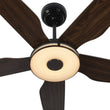 Load image into Gallery viewer, Explorer 52 In. Indoor/outdoor Wi-Fi Best Smart Ceiling Fan with Light &amp; Remote, Works with Alexa/Google Home, Black/dark Wooden Pattern (5-Blade)