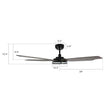 Load image into Gallery viewer, Explorer 52 In. Indoor/outdoor Wi-Fi Best Smart Ceiling Fan with Light &amp; Remote, Works with Alexa/Google Home, Black/dark Wooden Pattern (5-Blade)