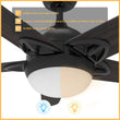 Load image into Gallery viewer, Solasta 52 Inch 5-Blade Best Smart Ceiling Fan With Led Light Kit &amp; Remote - Black/Dark Wood