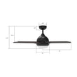 Load image into Gallery viewer, Solasta 52 Inch 5-Blade Best Smart Ceiling Fan With Led Light Kit &amp; Remote - Black/Dark Wood