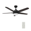 Load image into Gallery viewer, Solasta 52 Inch 5-Blade Best Smart Ceiling Fan With Led Light Kit &amp; Remote - Black/Dark Wood