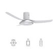 Load image into Gallery viewer, Daffodil 52 Inch 3-Blade Flush Mount Best Smart Ceiling Fan With Led Light Kit And Remote - White/White