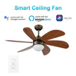 Load image into Gallery viewer, Minimus 38-inch Indoor Best Smart Ceiling Fan with Light Kit &amp; Wall Control, Works with Alexa/Google Home/Siri