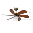 Load image into Gallery viewer, Minimus 38-inch Indoor Best Smart Ceiling Fan with Light Kit &amp; Wall Control, Works with Alexa/Google Home/Siri