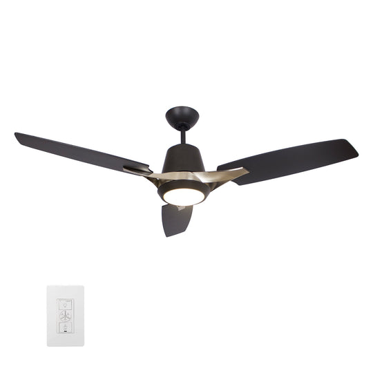 Exton 52'' Best Smart Ceiling Fan with wall control, Light Kit Included, Works with Google Assistant and Amazon Alexa,Siri Shortcut