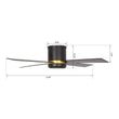 Load image into Gallery viewer, Arlington 52 Inch 4-Blade Flush Mount Best Smart Ceiling Fan With Led Light Kit &amp; Wall Switch - Gold/Black